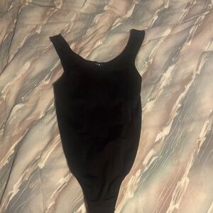 Eye Candy Bodysuit Black Knit Top Round Neck Women's 2X/3X Sleeveles